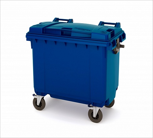 Мусорный бак синий 770 литров в Курске. Купить в интернет магазине ПластикПроф