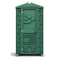 Туалетная кабина для стройки Эконом с азиатским баком купить в Курске